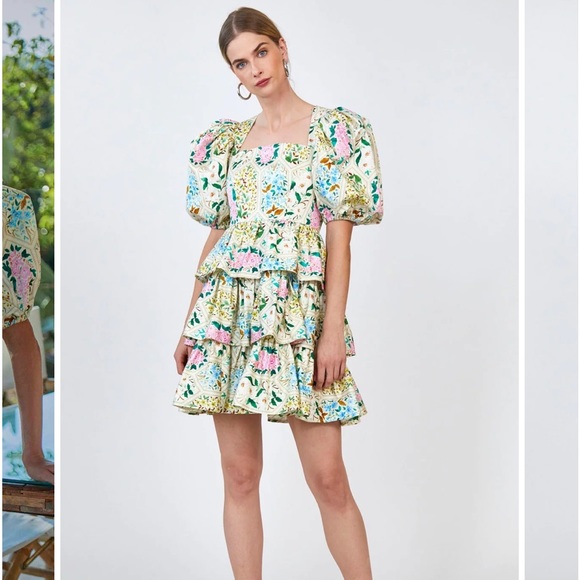 HUNTER BELL Dresses & Skirts - Hunter Bell Porter dress floral tile